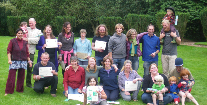 Graduating class of Permaculture teachers including Ludwig
